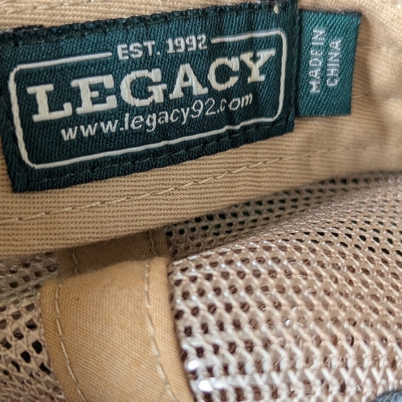 NWOT Legacy Colorado Mountain Sunrise Sunset Patch Trucker Hat Unisex Blue Tan - Picture 8 of 9